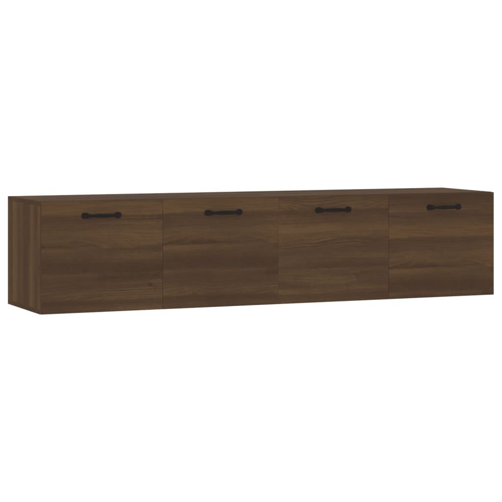 Wall Cabinets 2 pcs Brown Oak 60x36.5x35 cm Engineered Wood