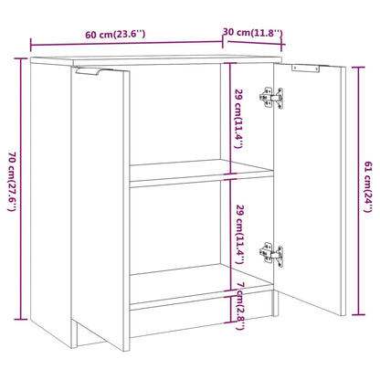 3 Piece Sideboards Sonoma Oak Engineered Wood