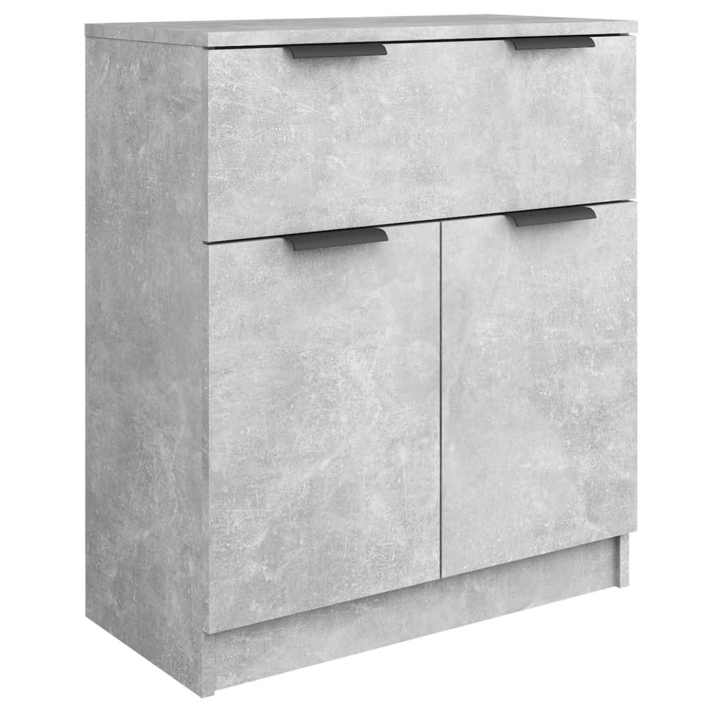 3 Piece Sideboards Concrete Grey Engineered Wood