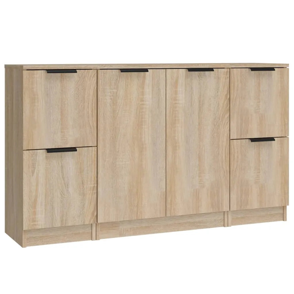 Sideboards 3 pcs Sonoma Oak Engineered Wood