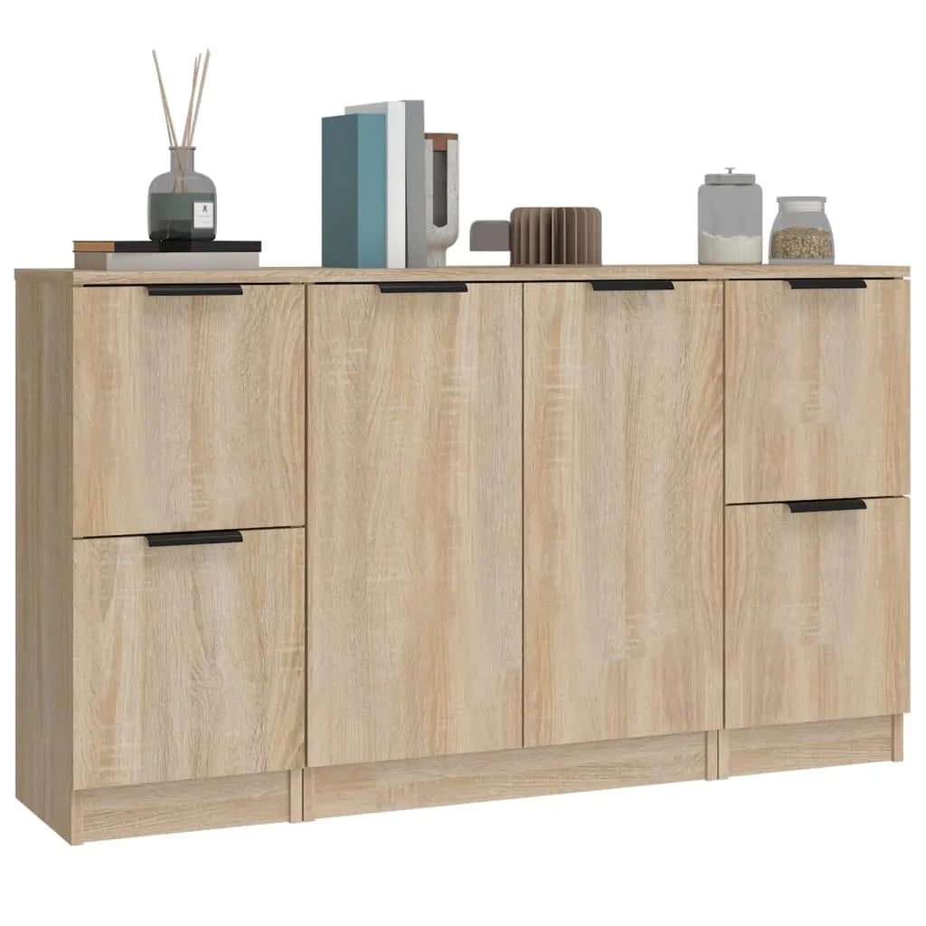 Sideboards 3 pcs Sonoma Oak Engineered Wood