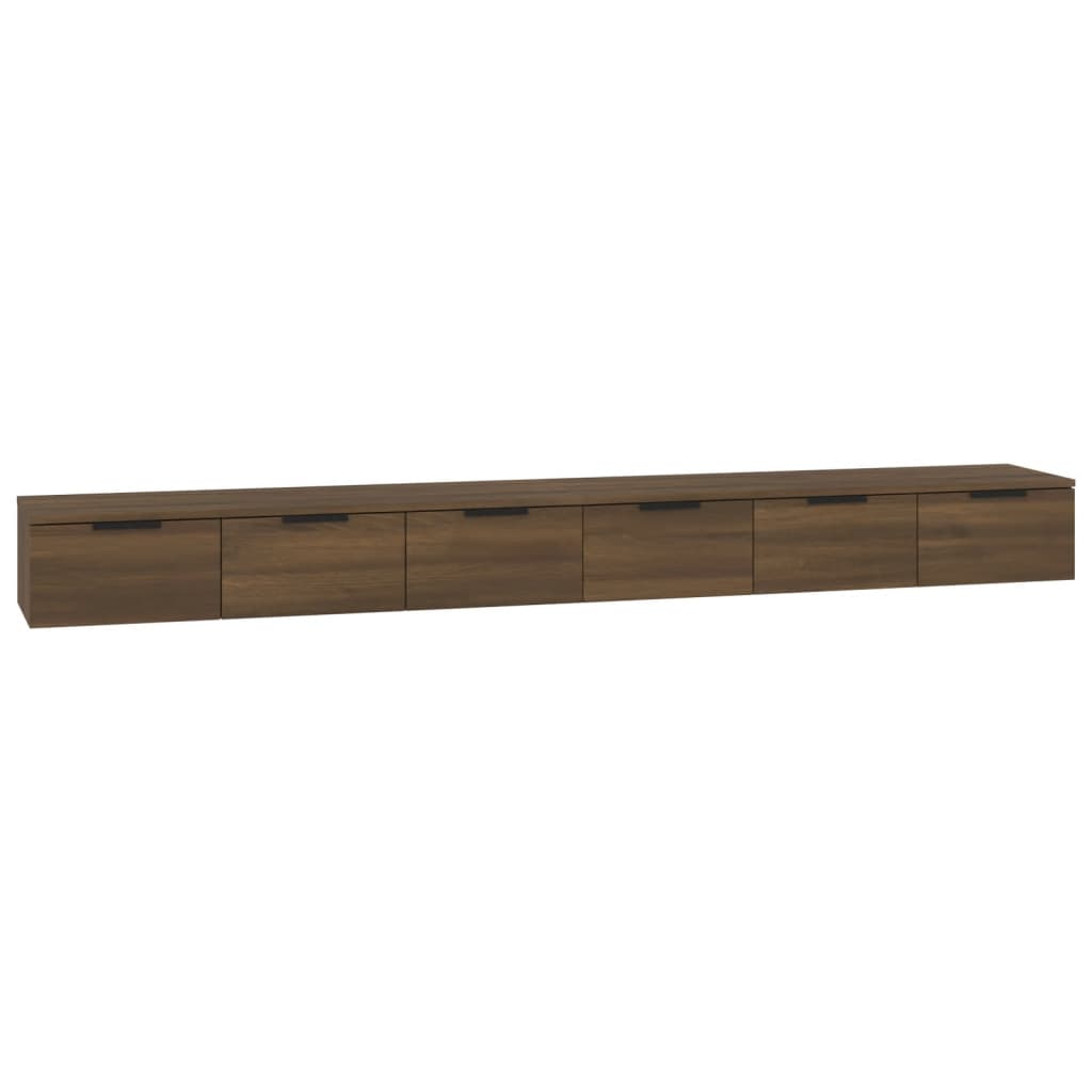 Wall Cabinets 2 pcs Brown Oak 102x30x20 cm Engineered Wood