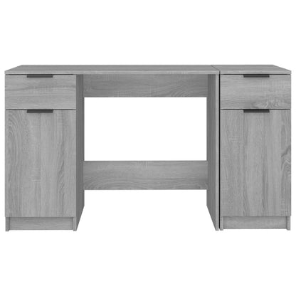 Desk with Side Cabinet Grey Sonoma Engineered Wood