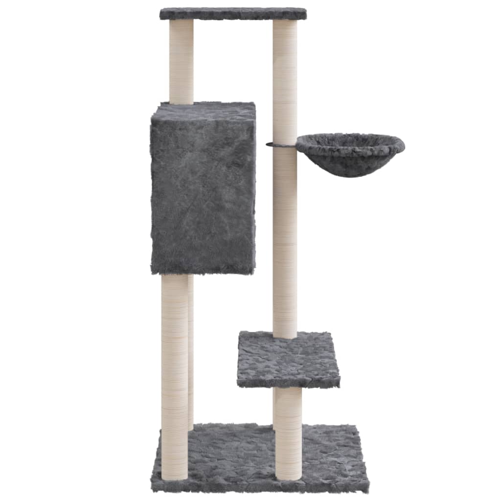 Cat Tree with Sisal Scratching Posts Dark Grey 108.5 cm