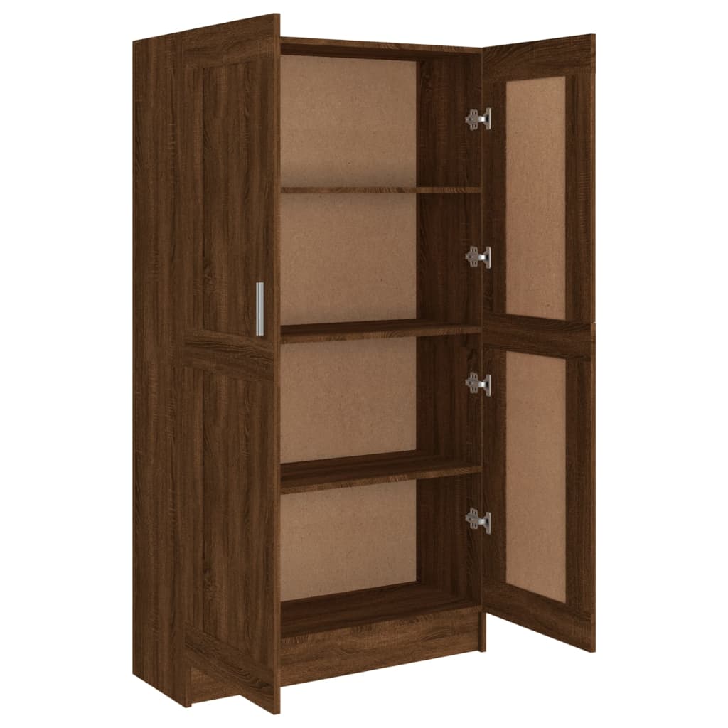 Book Cabinet Brown Oak 82.5x30.5x150 cm Engineered Wood