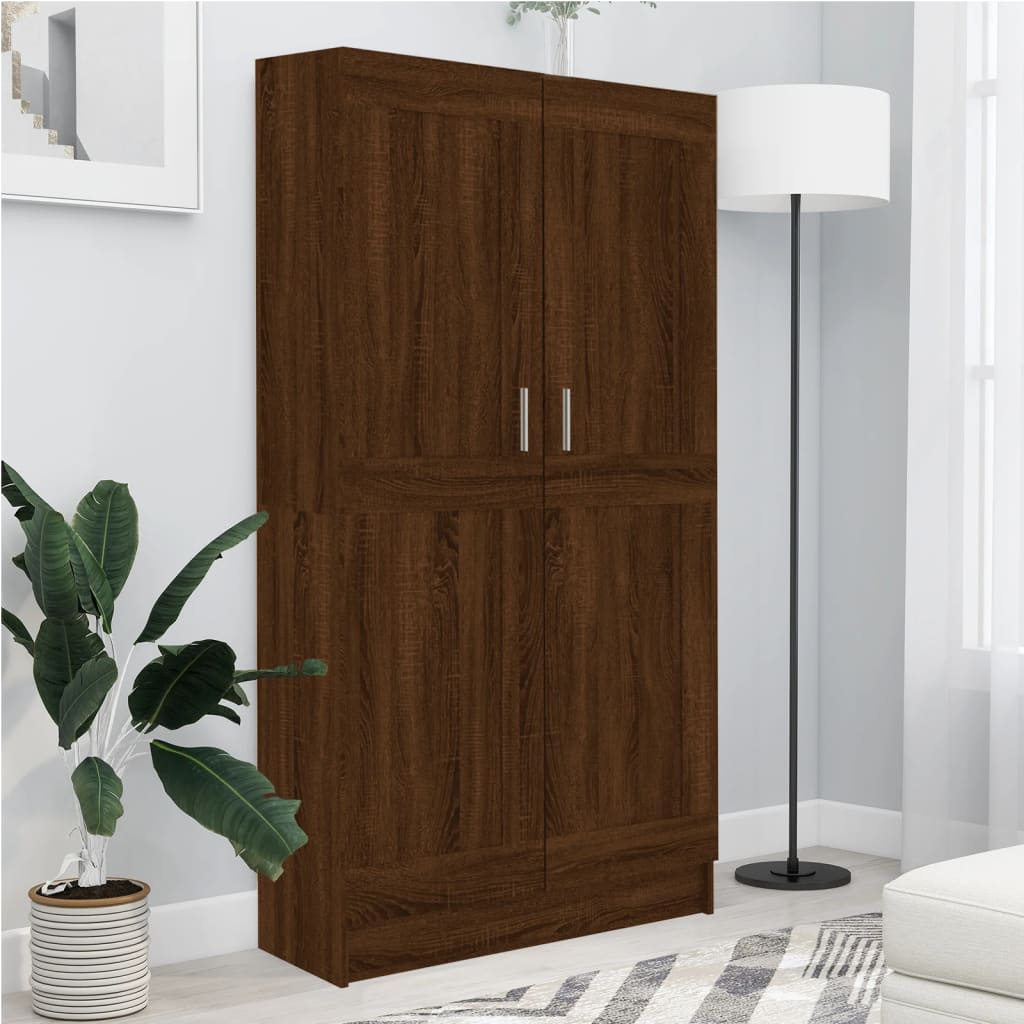 Book Cabinet Brown Oak 82.5x30.5x150 cm Engineered Wood