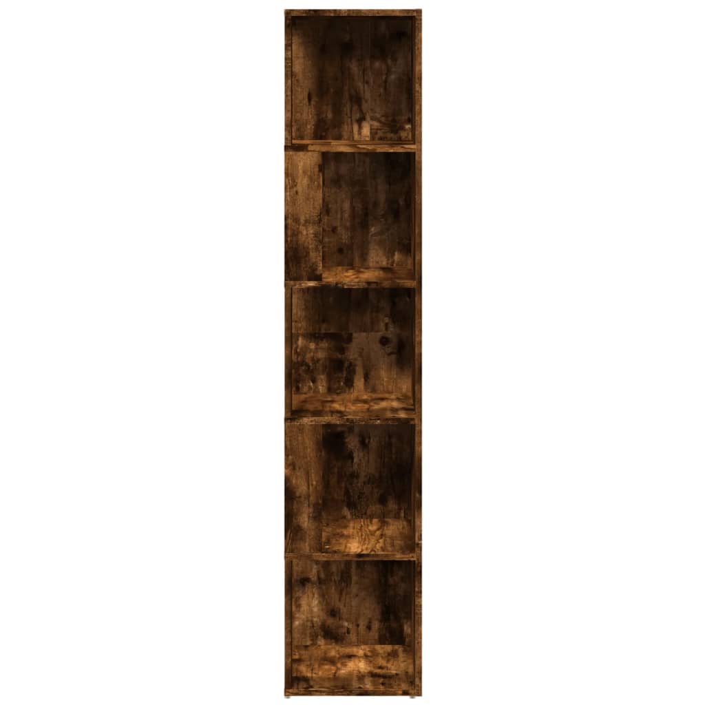 Corner Cabinet Smoked Oak 33x33x164.5 cm Engineered Wood