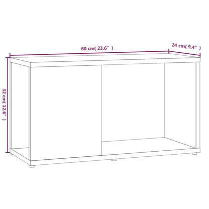 TV Cabinet Grey Sonoma 60x24x32cm Engineered Wood