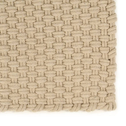 Rug Rectangular Natural 80x160 cm Cotton