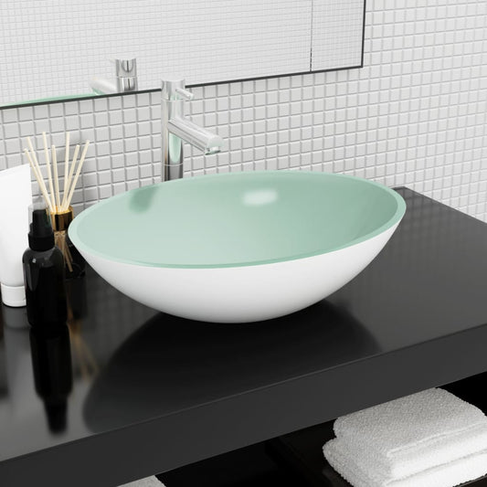 Basin Glass 50x37x14 cm White