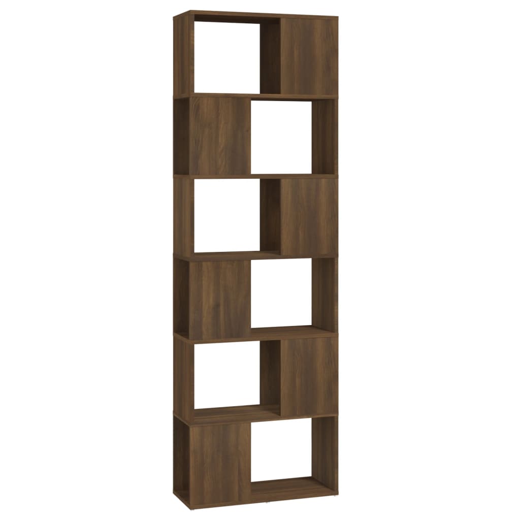 Book Cabinet/Room Divider Brown Oak 60x24x186 cm