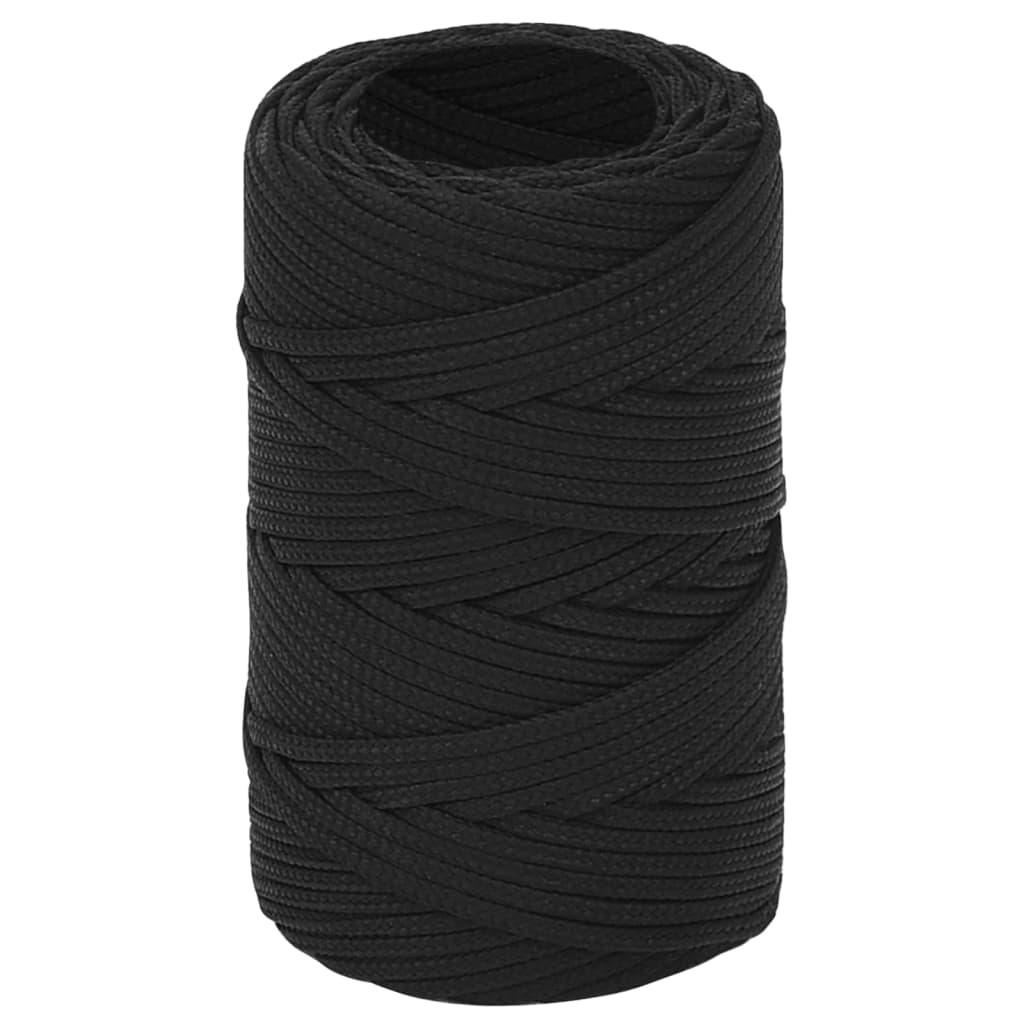 Boat Rope Full Black 2 mm 250 m Polypropylene