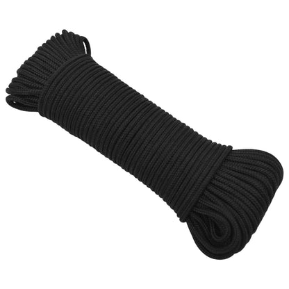 Boat Rope Full Black 3 mm 50 m Polypropylene