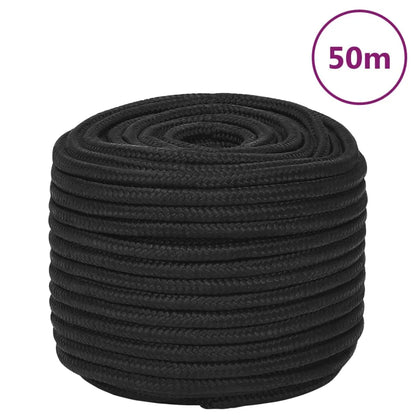 Boat Rope Full Black 14 mm 50 m Polypropylene