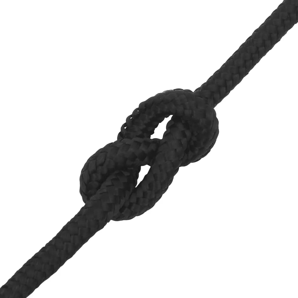 Boat Rope Full Black 14 mm 50 m Polypropylene