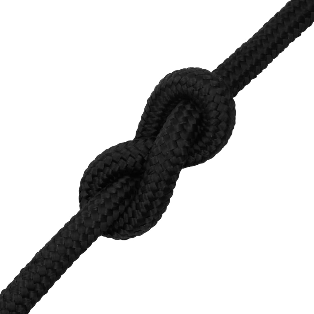 Boat Rope Full Black 20 mm 50 m Polypropylene