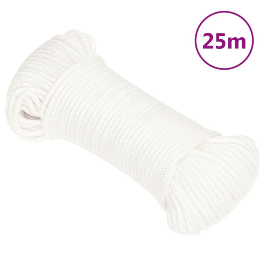 Boat Rope Full White 4 mm 25 m Polypropylene