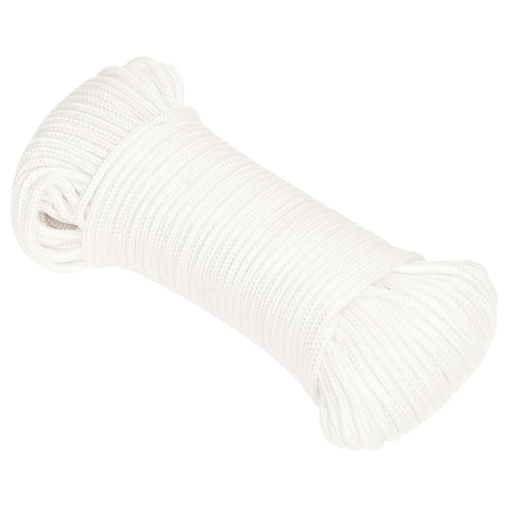 Boat Rope Full White 4 mm 50 m Polypropylene