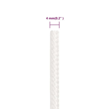 Boat Rope Full White 4 mm 50 m Polypropylene