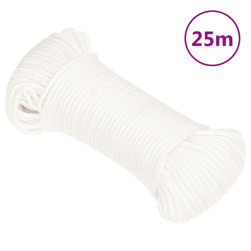 Boat Rope Full White 5 mm 25 m Polypropylene