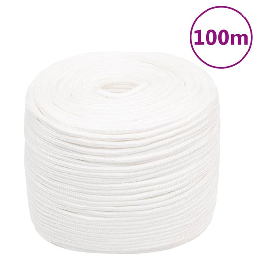 Boat Rope Full White 8 mm 100 m Polypropylene