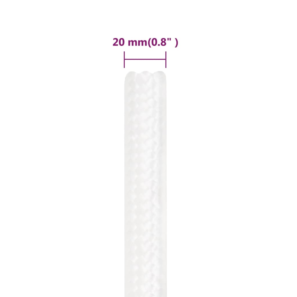 Boat Rope Full White 20 mm 25 m Polypropylene