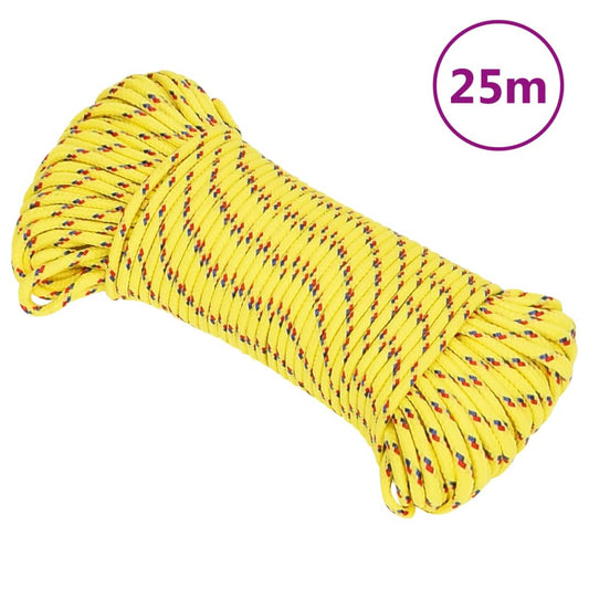 Boat Rope Yellow 4 mm 25 m Polypropylene