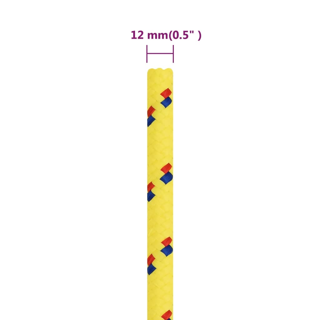 Boat Rope Yellow 12 mm 25 m Polypropylene