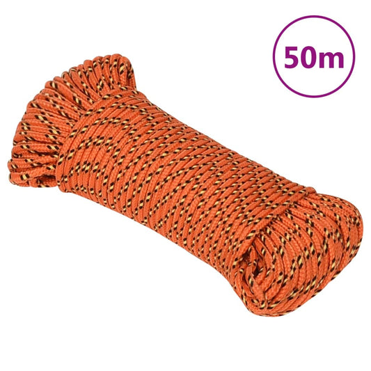 Boat Rope Orange 3 mm 50 m Polypropylene