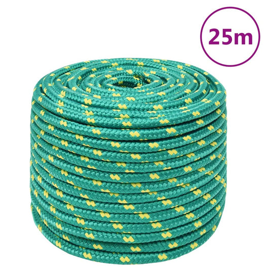 Boat Rope Green 12 mm 25 m Polypropylene