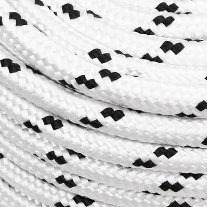 Braided Boat Rope White 12 mmx25 m Polyester