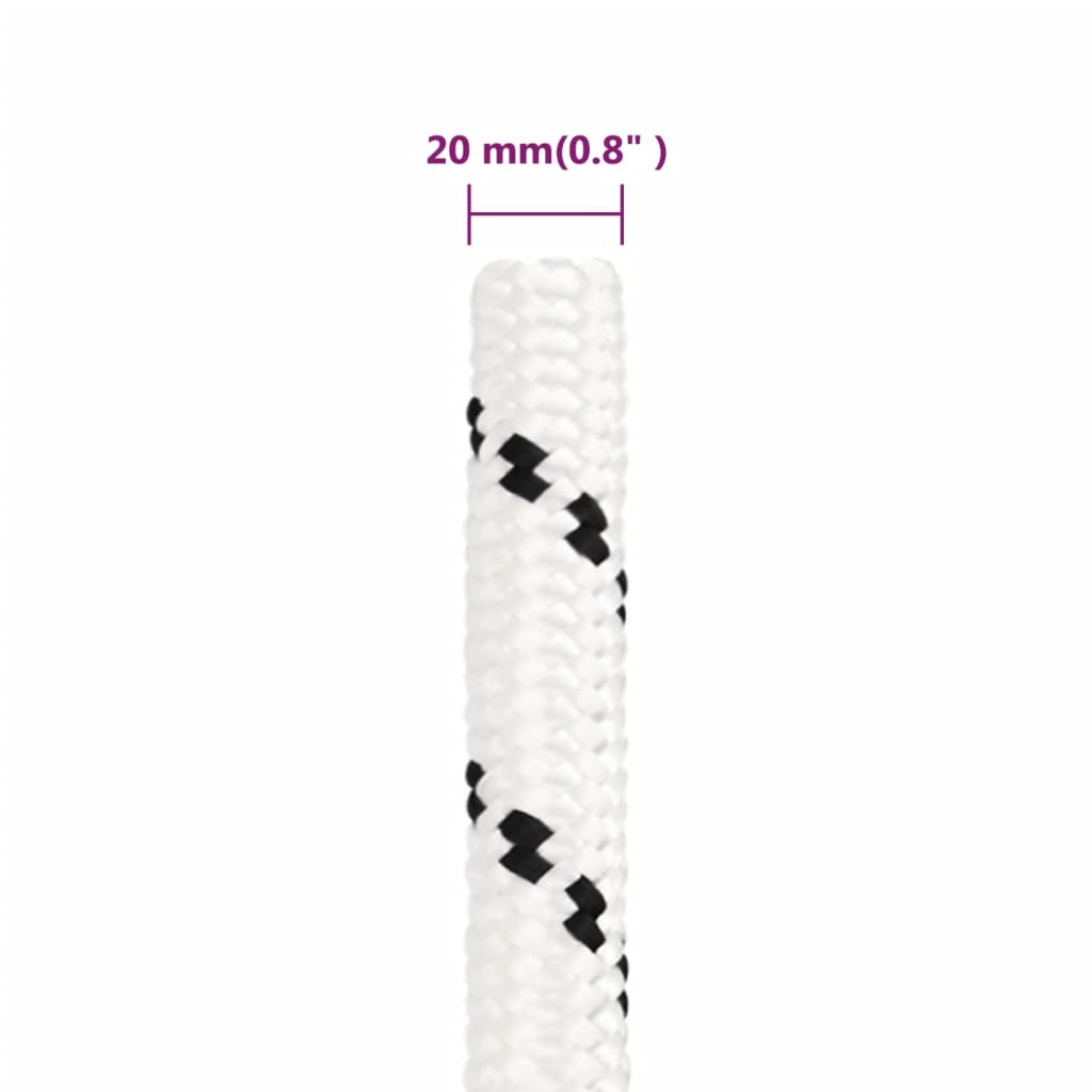 Work Rope White 20 mm 25 m Polyester