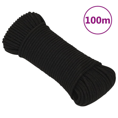 Work Rope Black 3 mm 100 m Polyester