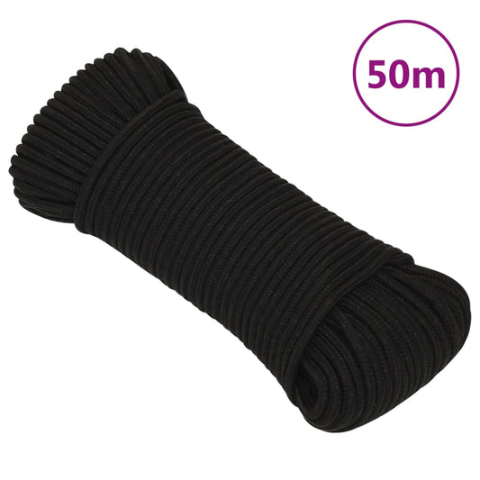 Work Rope Black 4 mm 50 m Polyester