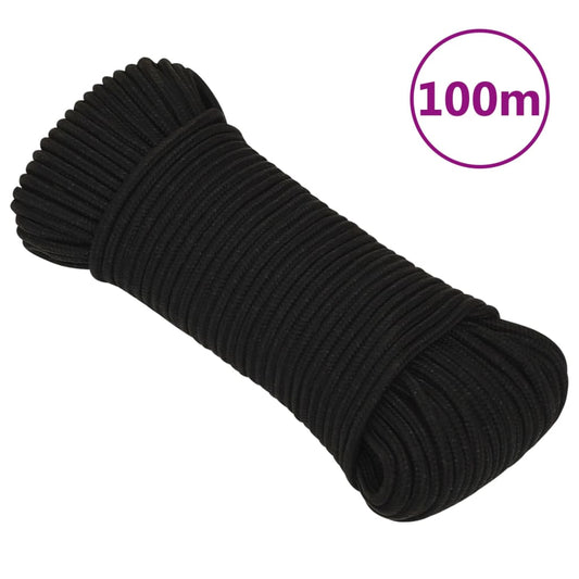 Work Rope Black 4 mm 100 m Polyester