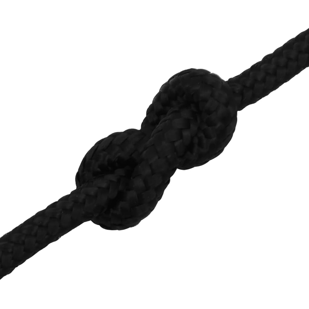 Work Rope Black 6 mm 100 m Polyester