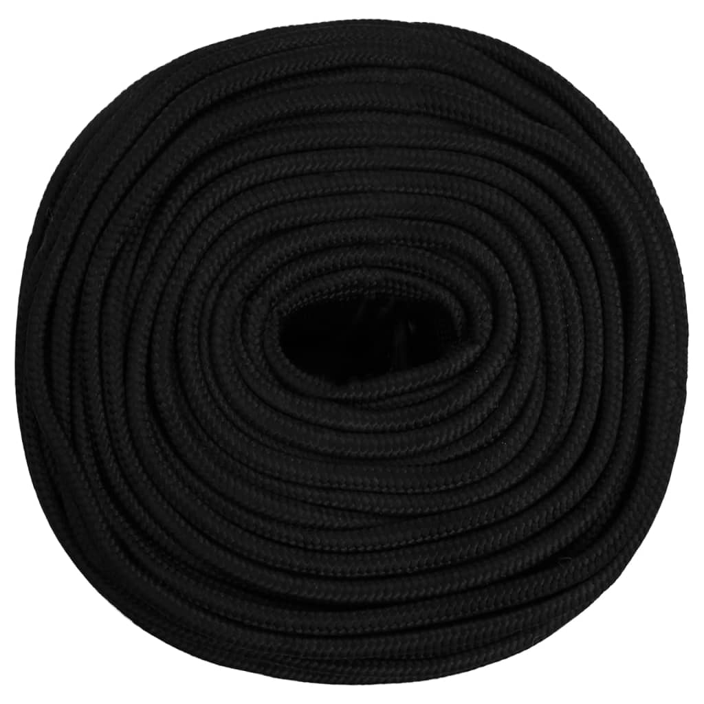 Work Rope Black 6 mm 250 m Polyester