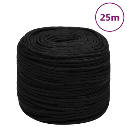 Work Rope Black 8 mm 25 m Polyester