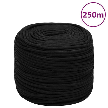 Work Rope Black 8 mm 250 m Polyester