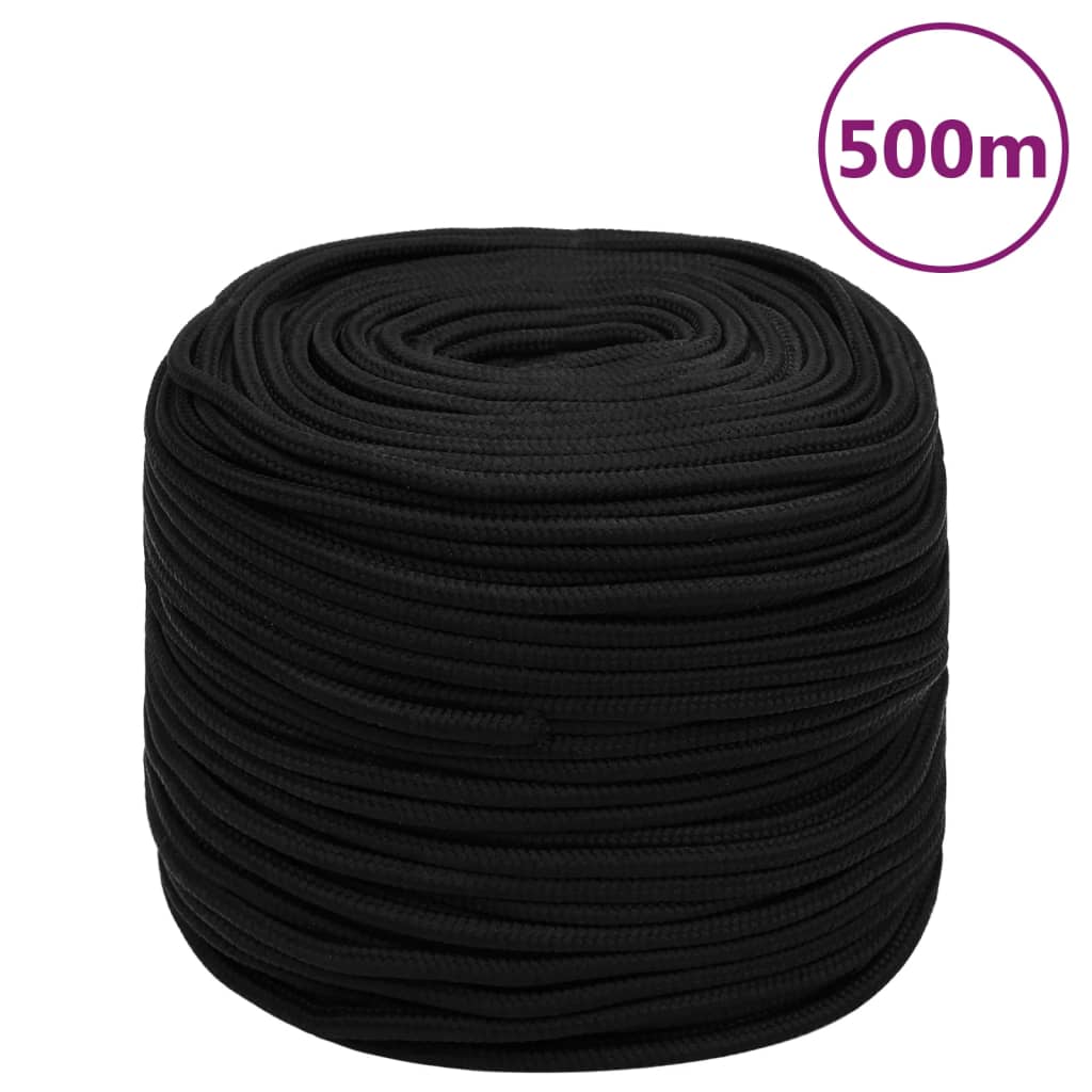 Work Rope Black 8 mm 500 m Polyester