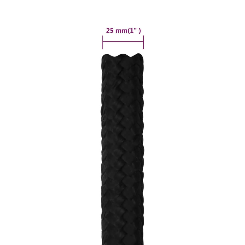 Work Rope Black 25 mm 25 m Polyester