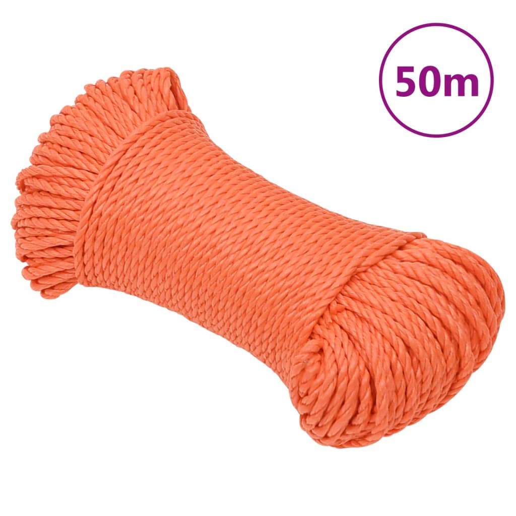 Work Rope Orange 6 mm 50 m Polypropylene