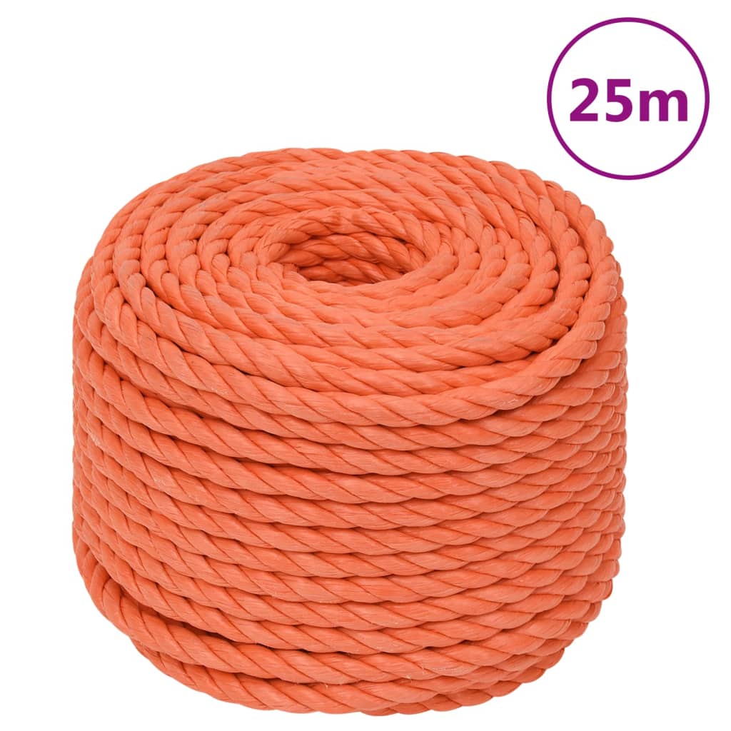 Work Rope Orange 10 mm 25 m Polypropylene