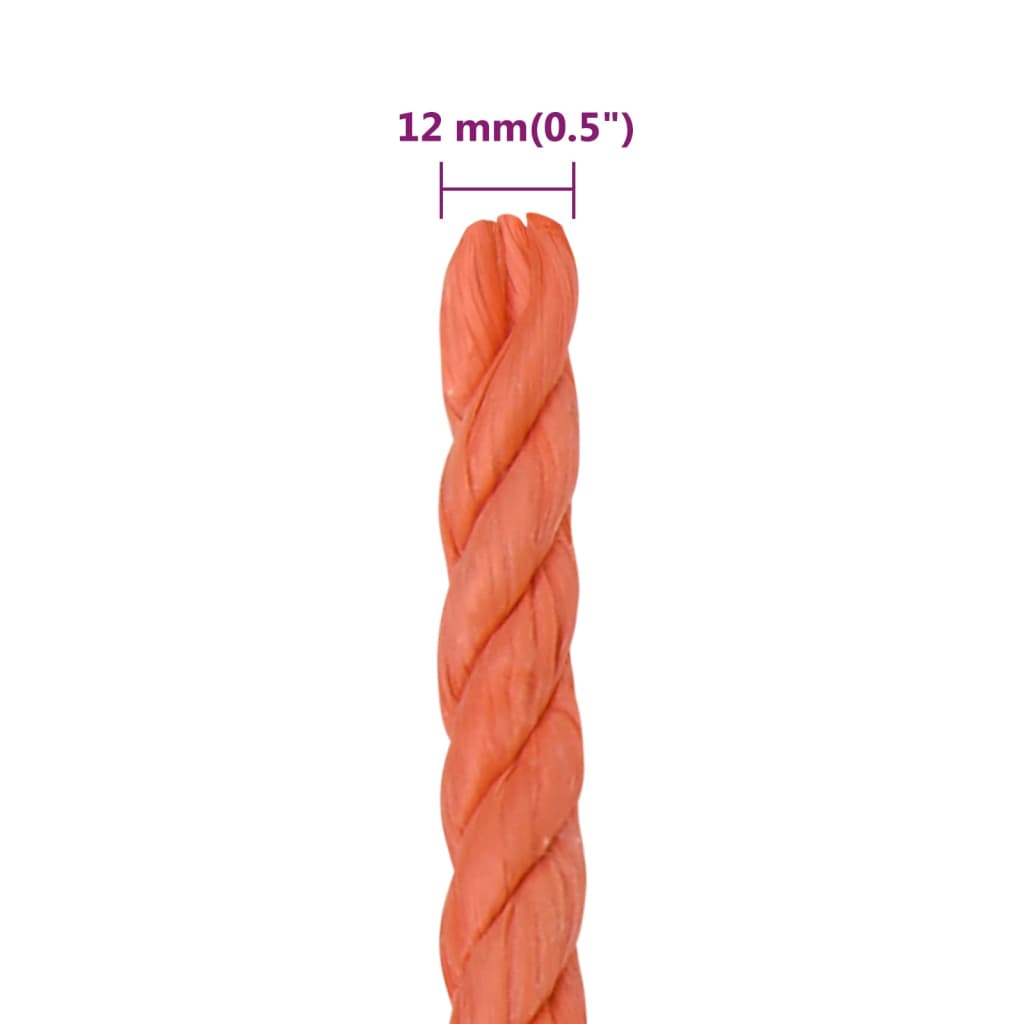 Work Rope Orange 12 mm 50 m Polypropylene