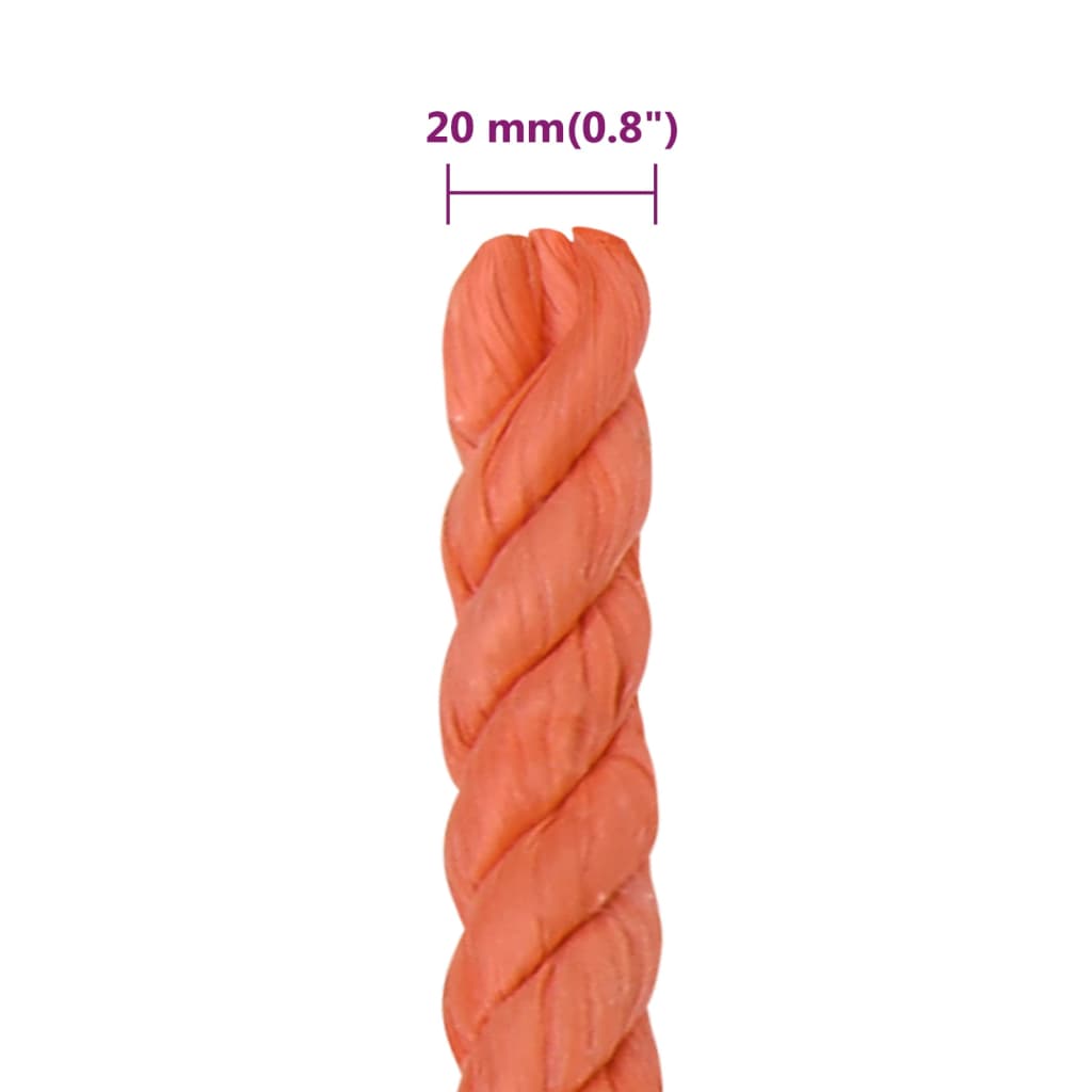 Work Rope Orange 20 mm 25 m Polypropylene