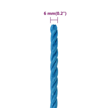 Work Rope Blue 6 mm 250 m Polypropylene