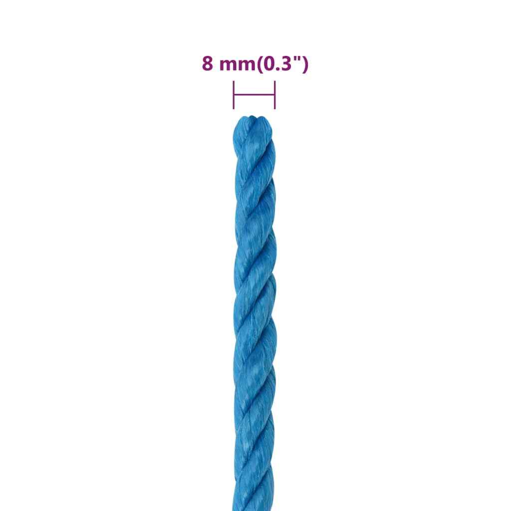 Work Rope Blue 8 mm 250 m Polypropylene