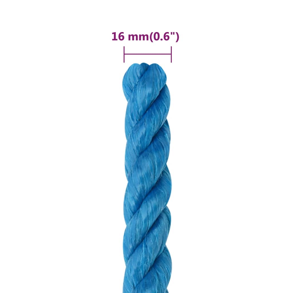 Work Rope Blue 16 mm 25 m Polypropylene