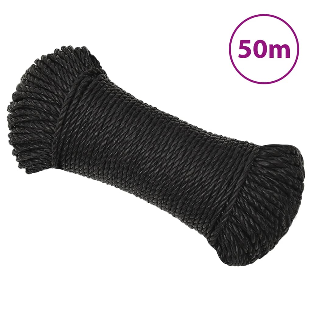 Work Rope Black 3 mm 50 m Polypropylene