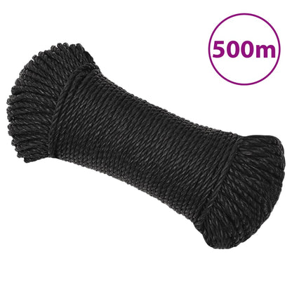 Work Rope Black 6 mm 500 m Polypropylene